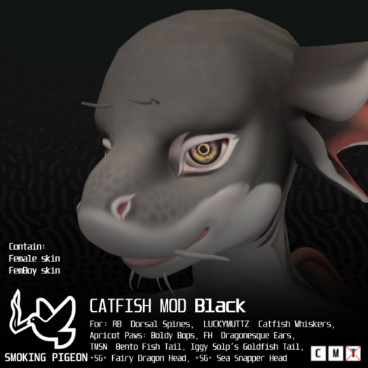 (SMOKING PIGEON) CATFISH Mod Black