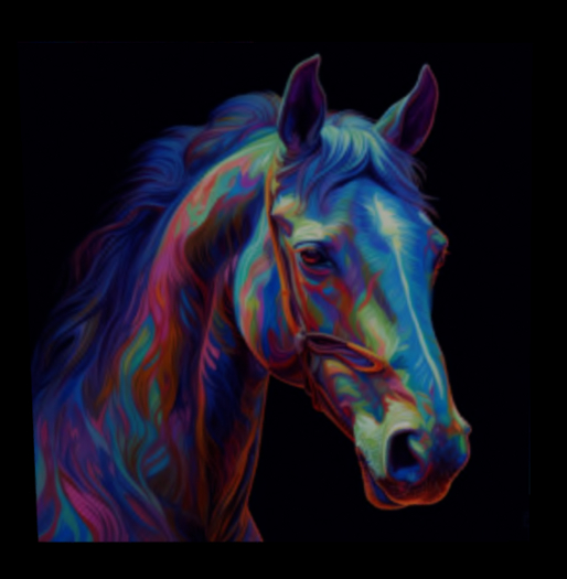Neon Horse Picture