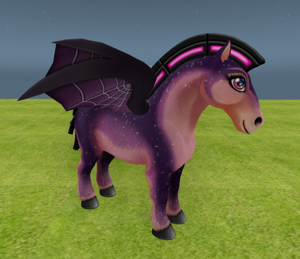 Amaretto Ponie Pals : Painted Twilight Cyberpunk Pink 