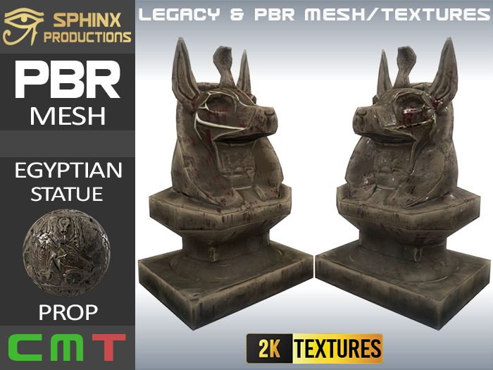PBR STATUE - BUST ANUBIS 05