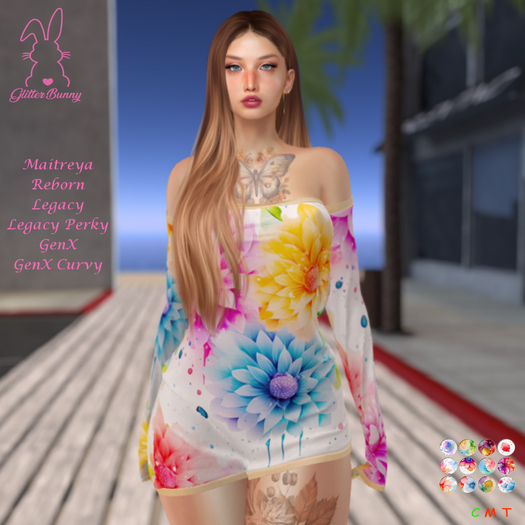 *Glitter Bunny* Kumiko Dress Flowers 
