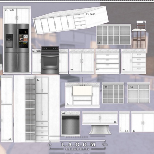 14. LAGOM - Modern Country Kitchen [Tiny Cabinet]