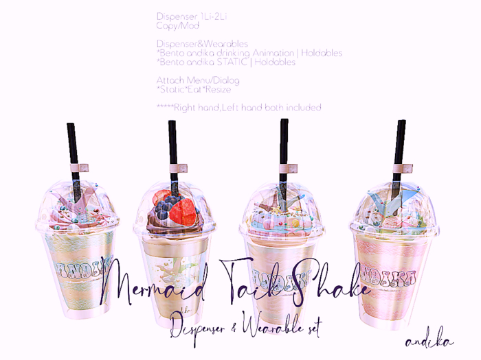 ADD/andika{Mermaid Taik Shake}Dispenser&Wearable Set
