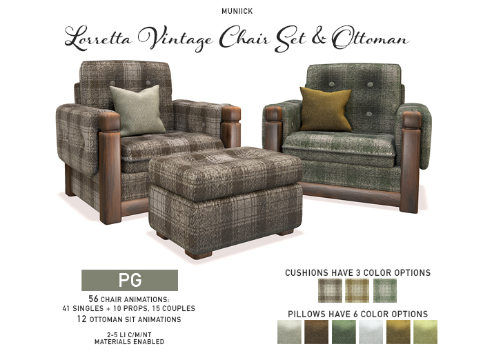Muniick - (PG) Lorretta Arm Chair & Ottoman Set