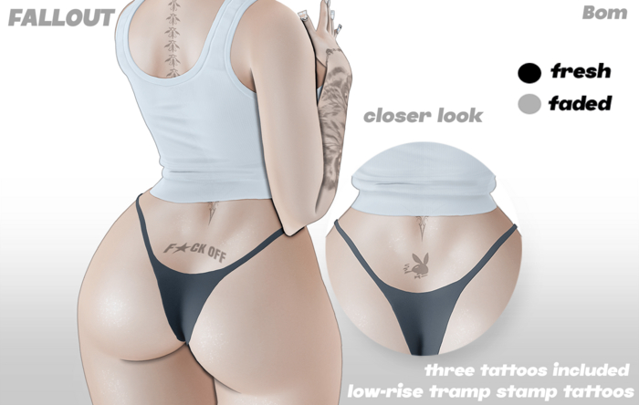 FallOut - Low Rise Tramp Stamp Tattoos Bom