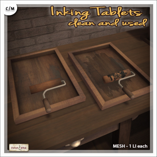 [V/W] Inking Tablets, stained & Clean - Medieval Fantasy / Renaissance