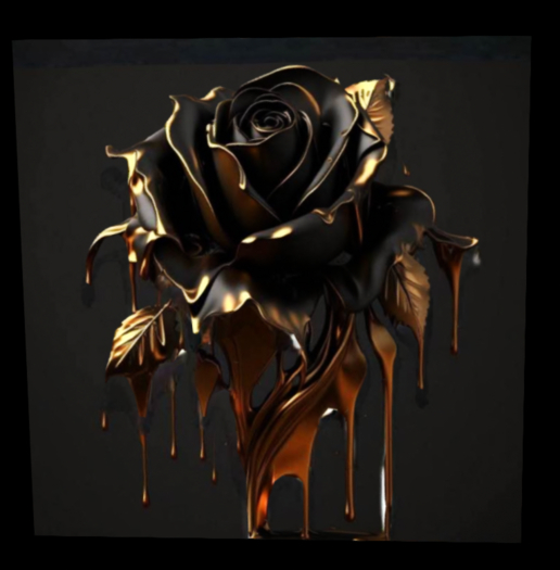 black&Gold Rose Picture