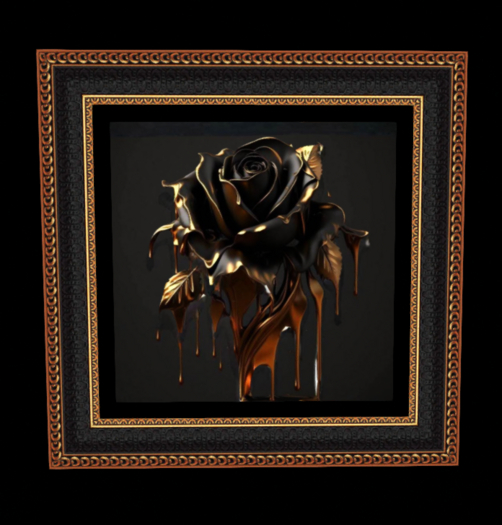 Black&Gold Rose - multi frame