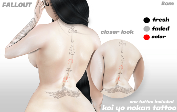 FallOut - Koi Yo Nokan Back Tattoos Bom 