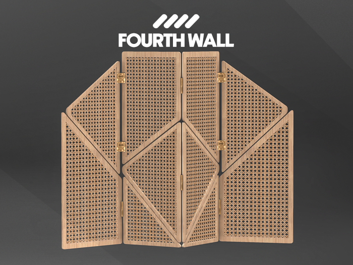 Fourth Wall / Milo Rattan Room Divider - Oak
