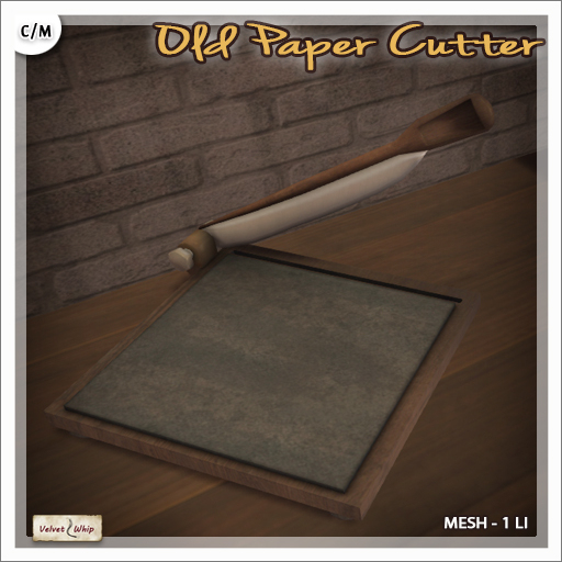 [V/W] Old Paper Cutter - Medieval Fantasy / Renaissance / Vintage