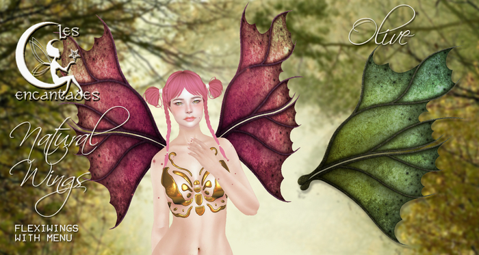*LE* Natural Wings Olive - Fairy Wings