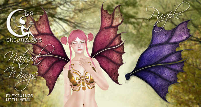 *LE* Natural Wings Purple - Fairy Wings