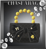 [CHASEABAG] Faberge' "Black and Yellow" Handbag