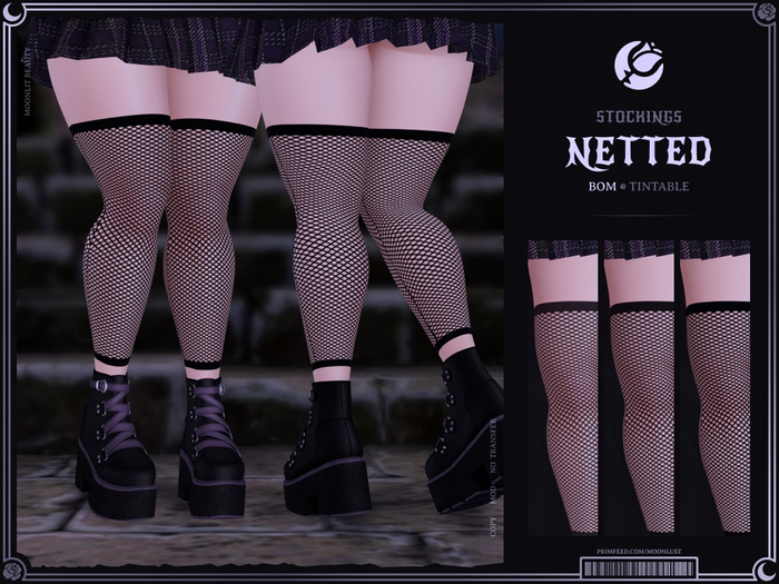 [: Moonlust :] ' Netted ' Fishnet Stockings BOM