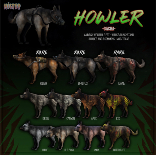 HILTED - Howler - Rider (Add Me) RARE