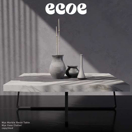 [ecoe] Mya Resin Marble Table 