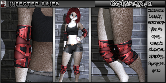*IS* Hydro Pads 2 Furry Red 