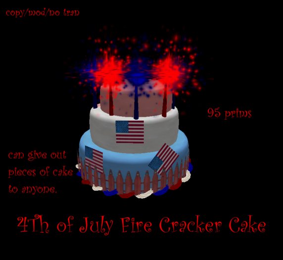 4Th of July Fire cracker 3 Tier cake