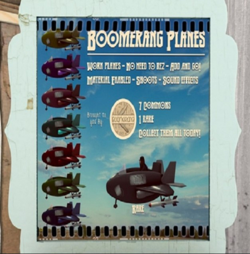 [Boomerang] Silver Bullet Plane RARE