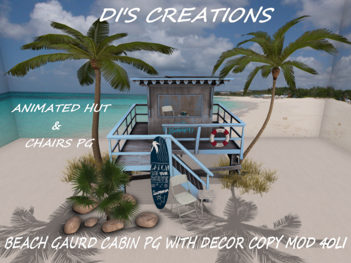 BEACH GAURD CABIN PG WITH DECOR