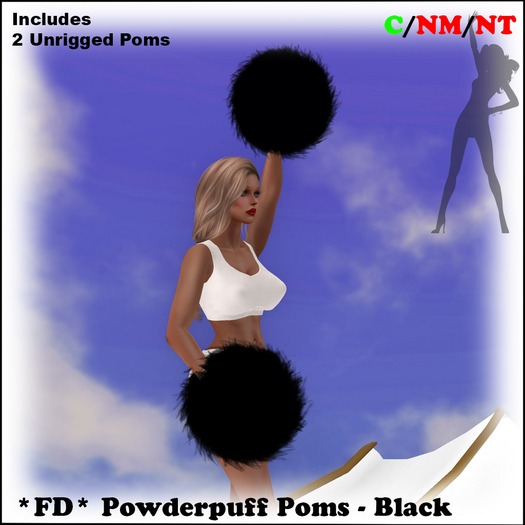 *FD* Powderpuff Poms [Boxed] Black