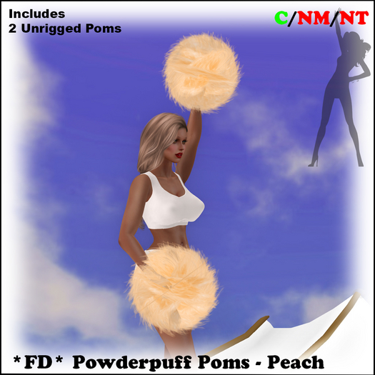 *FD* Powderpuff Poms [Boxed] Peach