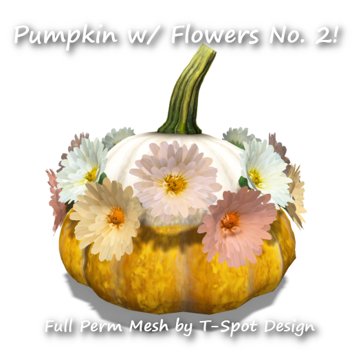T-Spot Mesh - Pumpkin w/ Flowers No. 2 - FP - LI=1.3-2.0