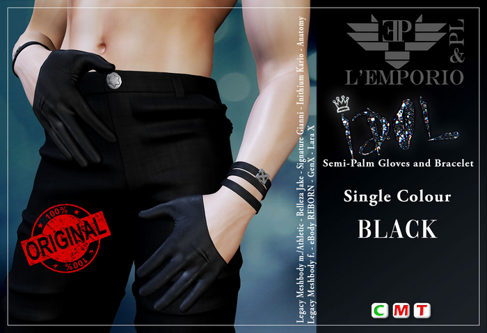 L'Emporio&PL ::*Idol*::Glove semi-palm-BLACK-