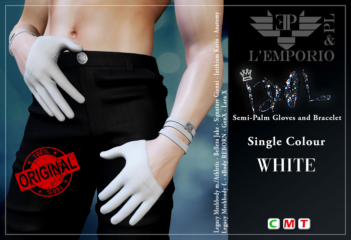 L'Emporio&PL ::*Idol*::Glove semi-palm-WHITE-