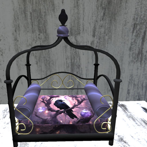Dark Raven - Purple Raven Crystals Nappy Bed