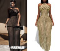 $RICH FATALE - JANET CROCHET MAXI - CANARY