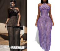 $RICH FATALE - JANET CROCHET MAXI - LAVENDER
