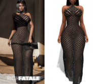 $RICH FATALE - JANET CROCHET MAXI - ONYX