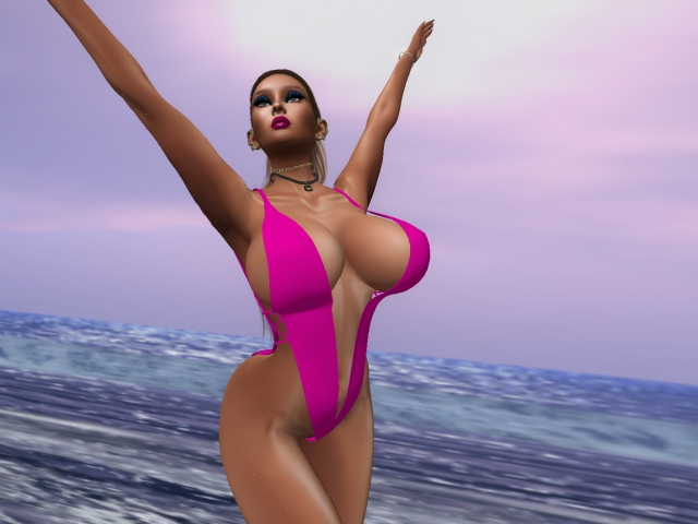 DEEP PINK V SWIMSUIT
