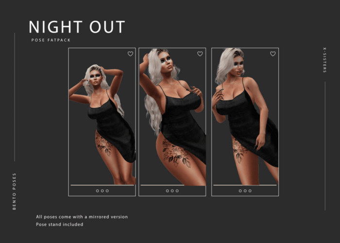 X-Sisters Night Out Pose Pack