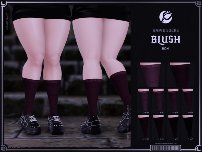 [: Moonlust :] ' Vapid ' Blush Socks ' BOM