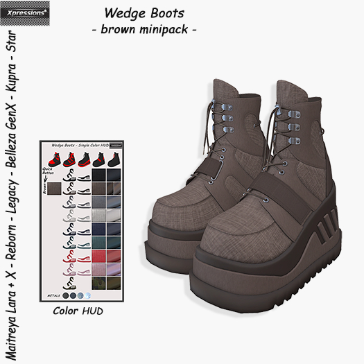[Xprs] - Wedge Boots Brown Minipack