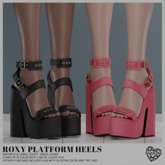[Dazzling] Roxy platform heels [FATPACK]