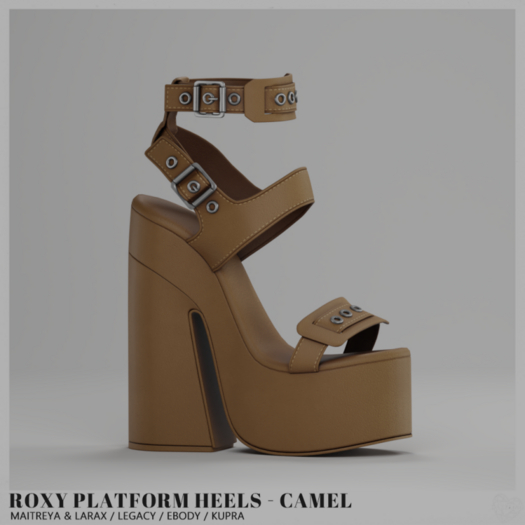 [Dazzling] Roxy platform heels - camel