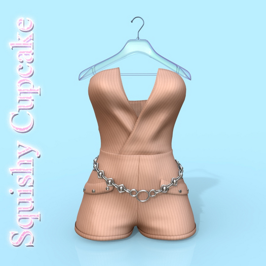 Beige Janyna Belt Romper