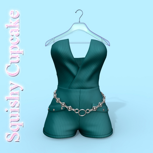 Turqoise Janyna Belt Romper