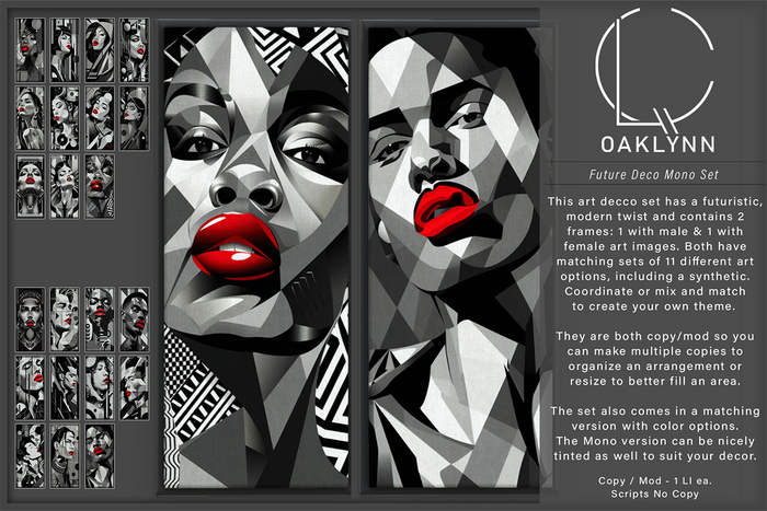 Oaklynn Future Art Deco Set - Mono