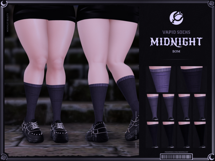 [: Moonlust :] ' Vapid ' Midnight Socks ' BOM