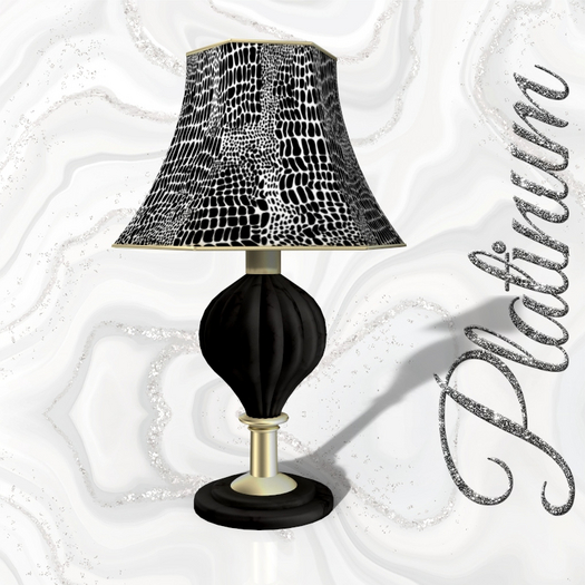 Animal Print Gold Lamp