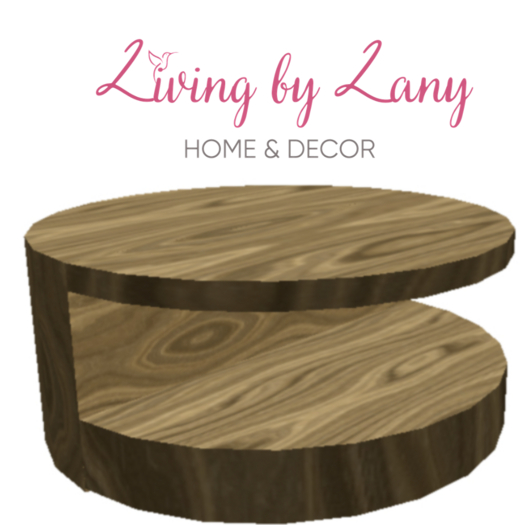 1 Round wood table with opened center