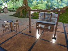 Vision Mirror-backed Gazebo Bar