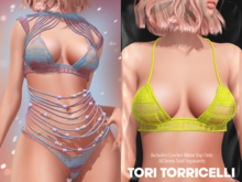 TORI TORRICELLI // Beka Bikini Top // NeonLime