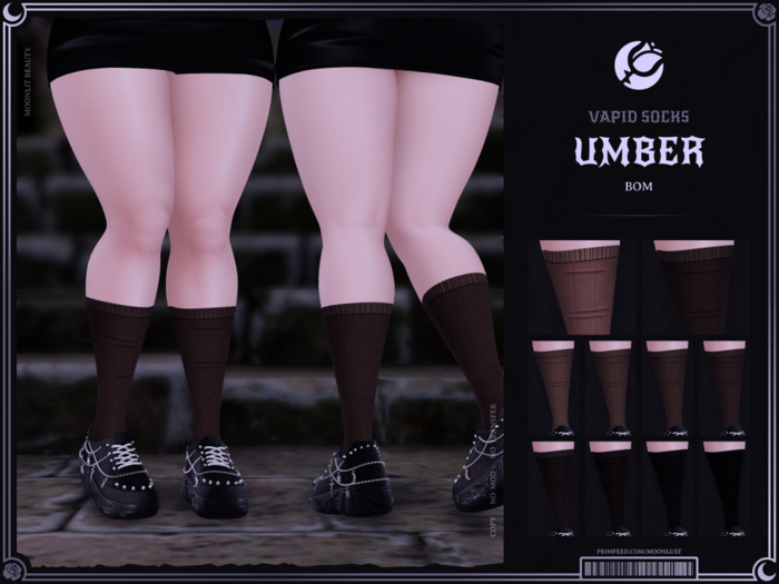[: Moonlust :] ' Vapid ' Umber Socks ' BOM