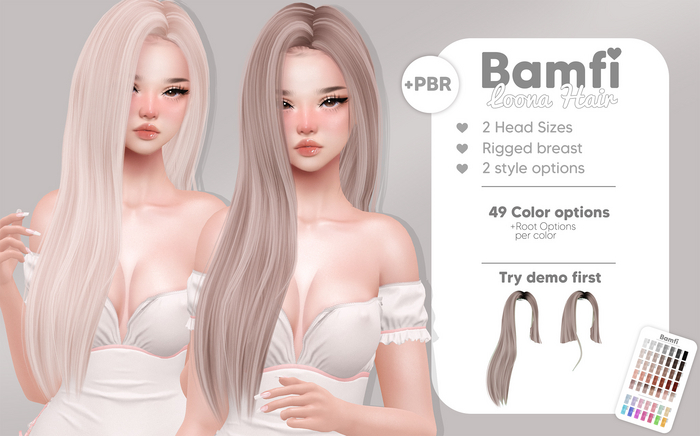 Bamfi // Loona Hair - PBR & Fallback versions